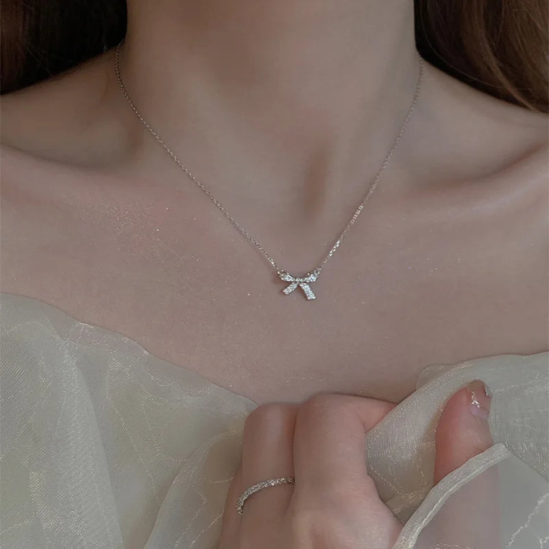 New Double Layer Necklace for Women Imitation Pearl Crystal Heart Pendant Chokers Necklaces Girls Gift Bohemia Cheap Jewelry