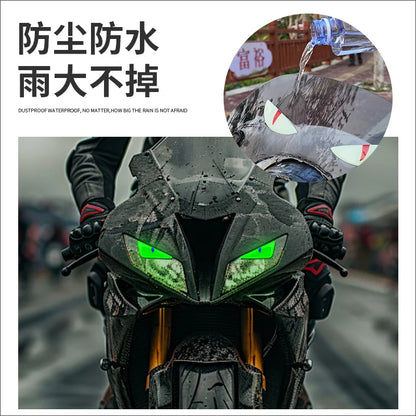 3D Luminous Vinyl Motorcycle Reflective Sticker Cute Eyes Scooter Windshield Decal Accessories for BMW Honda Yamaha Suzuki Vespa