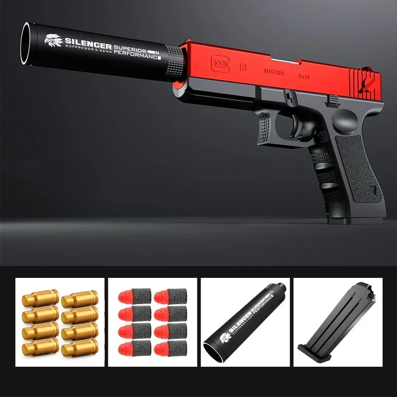 Newest Shell Ejecting Airsoft Pistol Soft Bullet Toy Gun Weapon Children Armas Shoot Outdoor Game Boys Gift