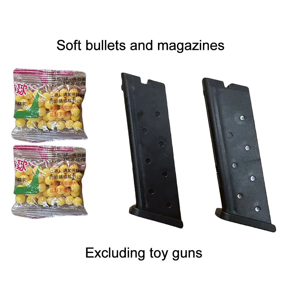 Manual G17 Toy Gun with Laser Soft Bullet Airsoft Pistol Outdoor Sports CS Game Weapon for Gift