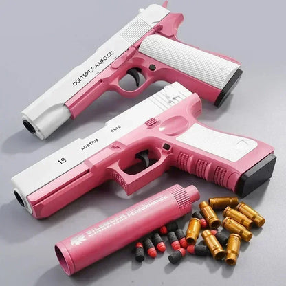 Newest Shell Ejecting Airsoft Pistol Soft Bullet Toy Gun Weapon Children Armas Shoot Outdoor Game Boys Gift