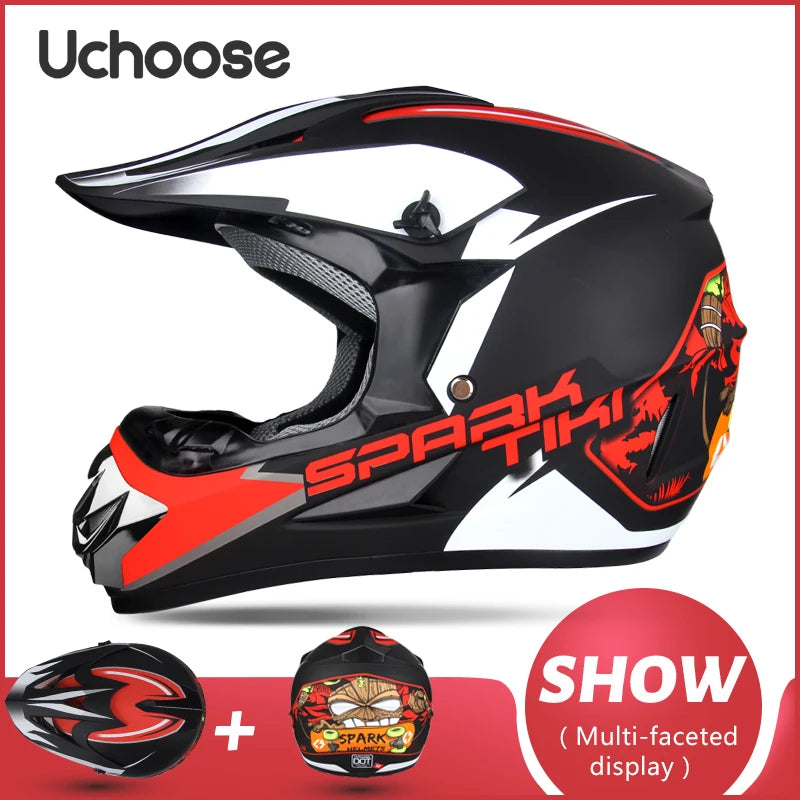 Motorcycle Helmet Shark Motocross Off-Road Helm Children Moto Bike Accessories ATV Capacete De Moto Ike Downhill AM DH