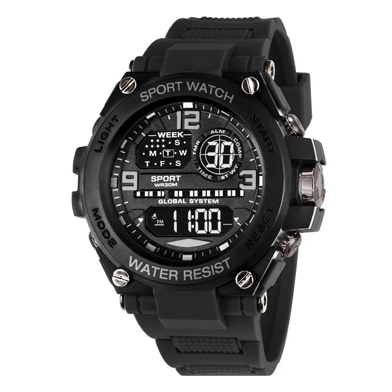 MAYZHISU Top Luxury Electronic Watch for Man Outdoor Men'S Sports Watches Stopwatch Waterproof Calendar Kids Digital Clock Gift
