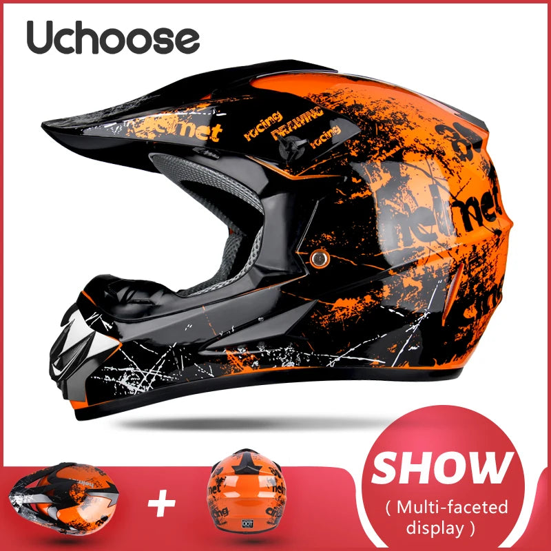 Motorcycle Helmet Shark Motocross Off-Road Helm Children Moto Bike Accessories ATV Capacete De Moto Ike Downhill AM DH