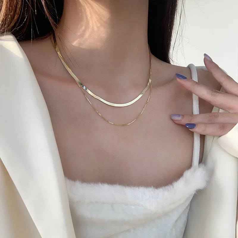 New Double Layer Necklace for Women Imitation Pearl Crystal Heart Pendant Chokers Necklaces Girls Gift Bohemia Cheap Jewelry