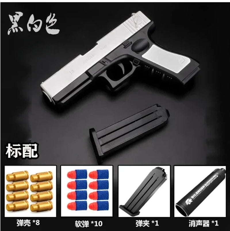 Newest Shell Ejecting Airsoft Pistol Soft Bullet Toy Gun Weapon Children Armas Shoot Outdoor Game Boys Gift