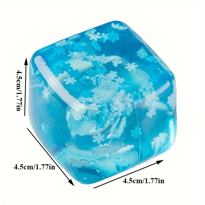 Snowflakes Ice Cube Anti-Stress Squishy Toys Slow Rebound Stress Relief Ball Decompression Fidget Toy for Adults Birthday Gifts