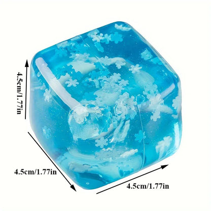 Snowflakes Ice Cube Anti-Stress Squishy Toys Slow Rebound Stress Relief Ball Decompression Fidget Toy for Adults Birthday Gifts