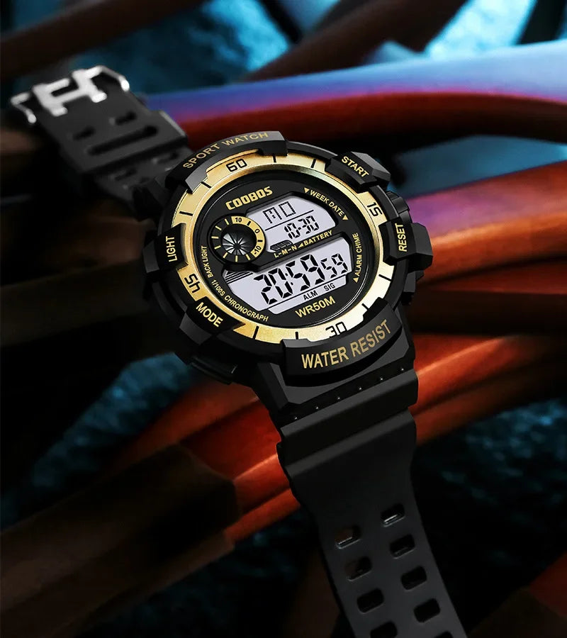 Fashion Sport LED Electronic Watches for Men Luxury Waterproof Luminous Military Watch Man Multifunction Colorful Digital Clock