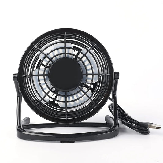 USB Silent Fan Desk Cooler for Laptop Notebook Desktop PC Office Summer Cooling Fan 4 Blades Rotatable USB Mini Fans Socket