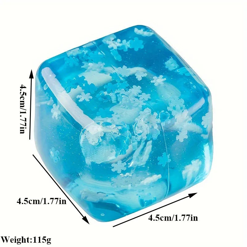 Snowflakes Ice Cube Anti-Stress Squishy Toys Slow Rebound Stress Relief Ball Decompression Fidget Toy for Adults Birthday Gifts